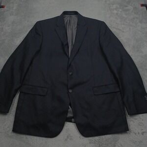 Hart Schaffner Marx Blazer Mens 48 Black Loro Piana Cashmere Professional